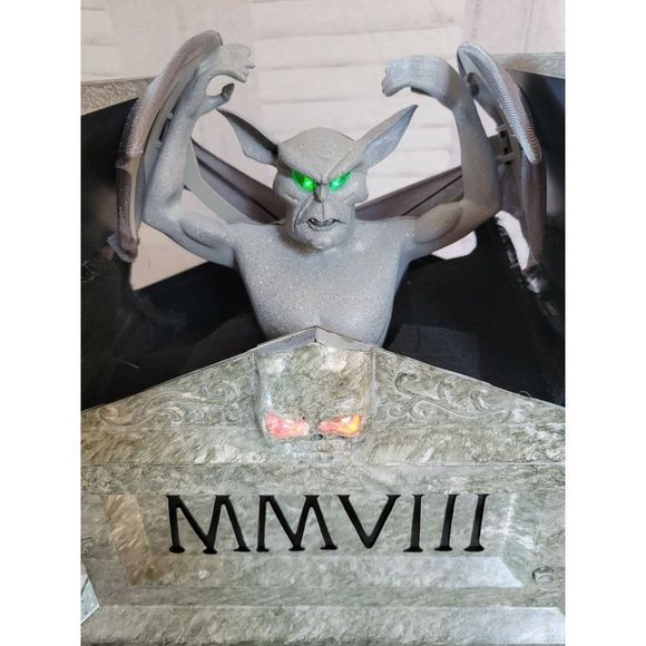 Gemmy animated gargoyle tombstone Halloween prop home animated sound - Picture 2 of 6